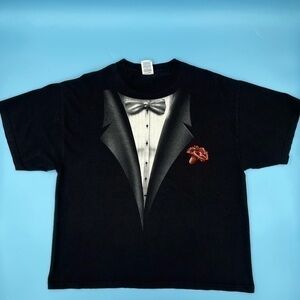 VTG Tuxedo Graphic  T-Shirt